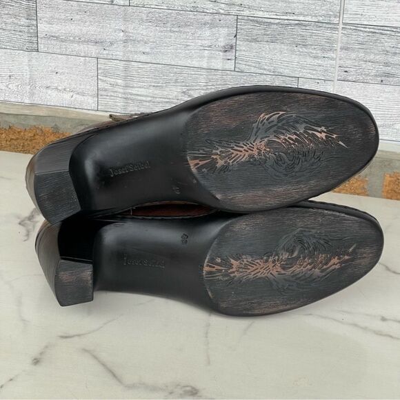 Josef Seibel Leather Tina Heel Ankle Boots size 40/8.5 - Picture 5 of 14